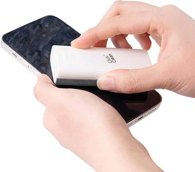 CLICK CLEAN Touchscreen Mist Cleaner, Screen Cleaner, All in One Screen Cleaner Spray with Microfiber and Phone Stand for All Phones, Laptop and Tablet Screens (Grey)