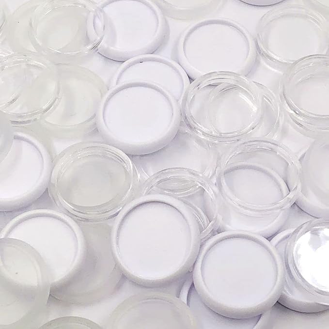 100pcs Discbound Notebook Discs DIY Planner Accessories fits for Tul,Levenger,Arc,Happy Planner,Talia(Super Clear White Clear Mixed,0.94inch/24mm)