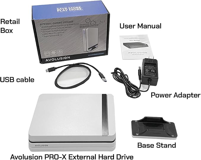 Avolusion PRO-X Series USB 3.0 External Hard Drive for WindowsOS Desktop PC/Laptop (White) - (12TB) (Renewed)