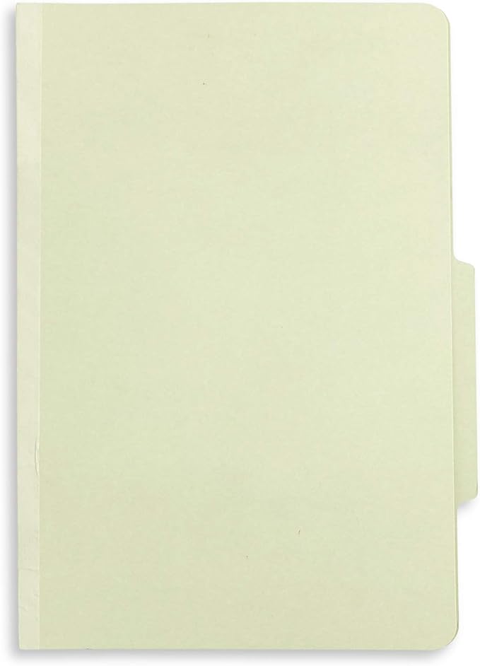 10 Legal Size Classification Folders - 2 Divider 2 Inch Tyvek Expansions - Durable 2 Prongs Designed to Organize Standard Law Client Files, Office Reports - Legal Size, 10 Folders (Gray Green)