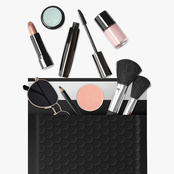 packbabol Bubble Mailers, 4x7 Inch Poly Padded Bubble Mailers Pack of 50 Bubble Envelopes Opaque Self Seal Adhesive Waterproof Bags for Shipping and Packaging(Black,4x7-50Pc)