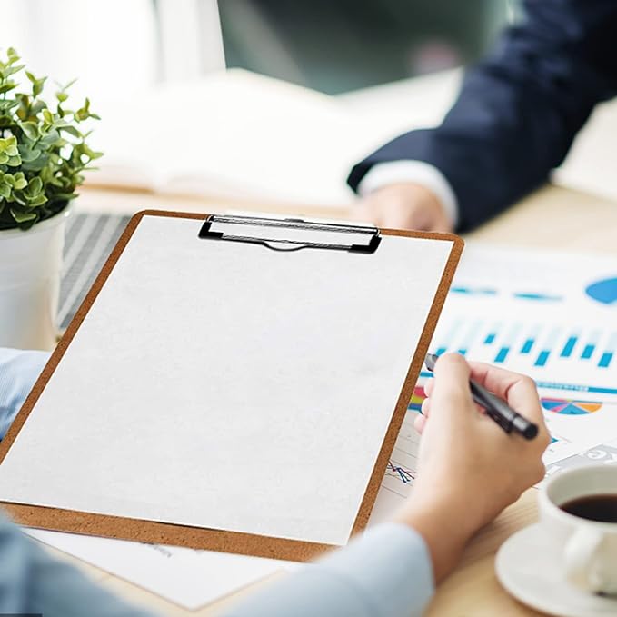 Clipboards, PANDRI 16 Pack Hardboard Office Clipboards, Low Profile Clip, Standard A4 Letter Size, Classroom Supplies, ECO Friendly