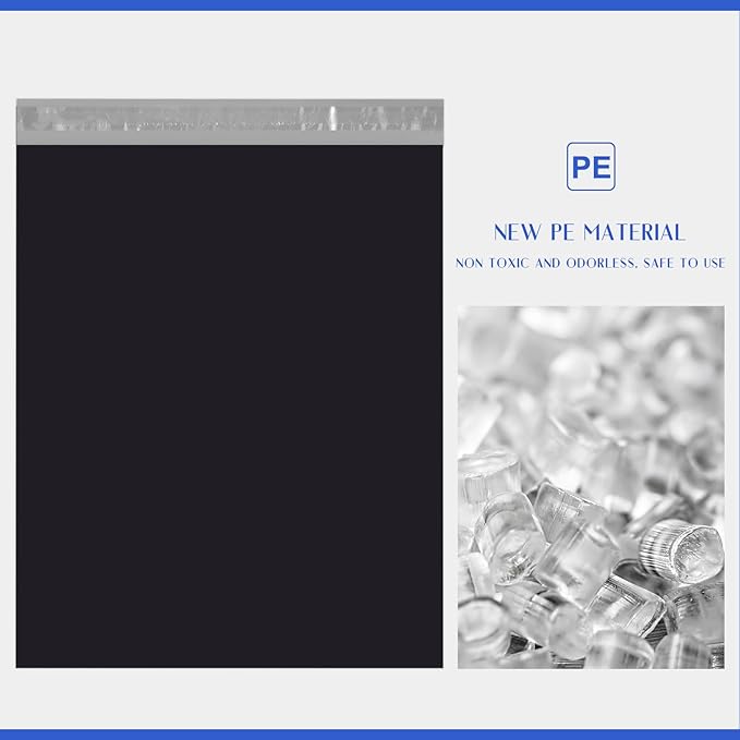 Metronic Large Poly Mailers 24×36 25 Pcs Large Shipping Bags for Clothes,Self Adhesive Shipping Envelopes for Small Business,Waterproof Mailers Poly Bags for Shipping,Packaging Mailing Bags Black