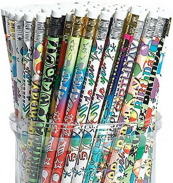 Anderson's Birthday Pencil Tub, Set of 144, School Supplies, Classroom Supplies, Writing