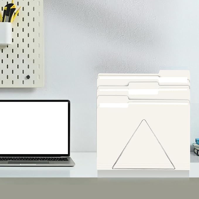 File Folder, RAZCC 150 Pack 1/3 Cut Tab File Folders Letter Size, Folders for Dcouments, Folders with Tab Great for Organizing and Easy File Storage, White