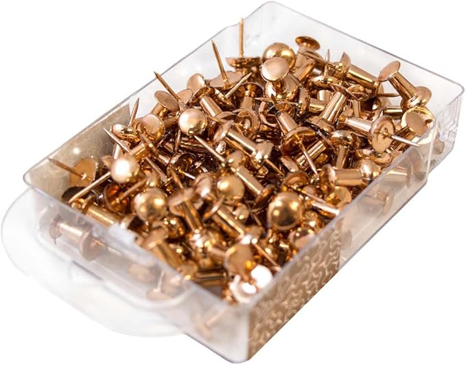 JAM PAPER Colorful Push Pins - Rose Gold Pushpins - 2 Packs of 100