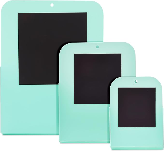 Okuna Outpost Locker Accessories Magnetic File & Bill Holder - Mint, 3-Pack - Refrigerator Magnet File Organizer & Mail Holder - Locker Storage & Wall Folder - Magnetic Pen & Receipt Pocket