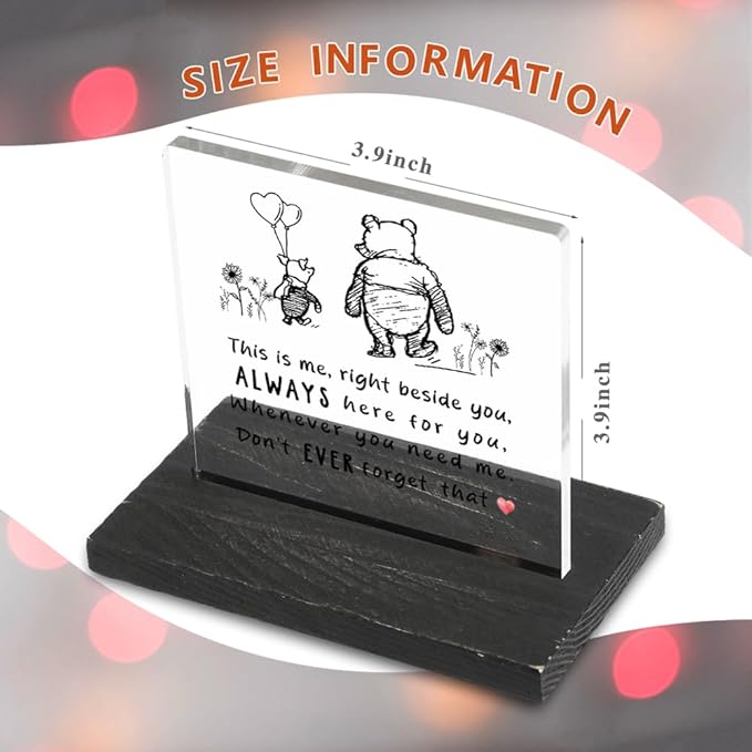 Supportive Friend Gifts, Tough Times Gifts Right Beside You Desk Sign for Friends, Great for friends Coworker Sister who are going through a difficult time, Best Friend Decorative Signs-DX213