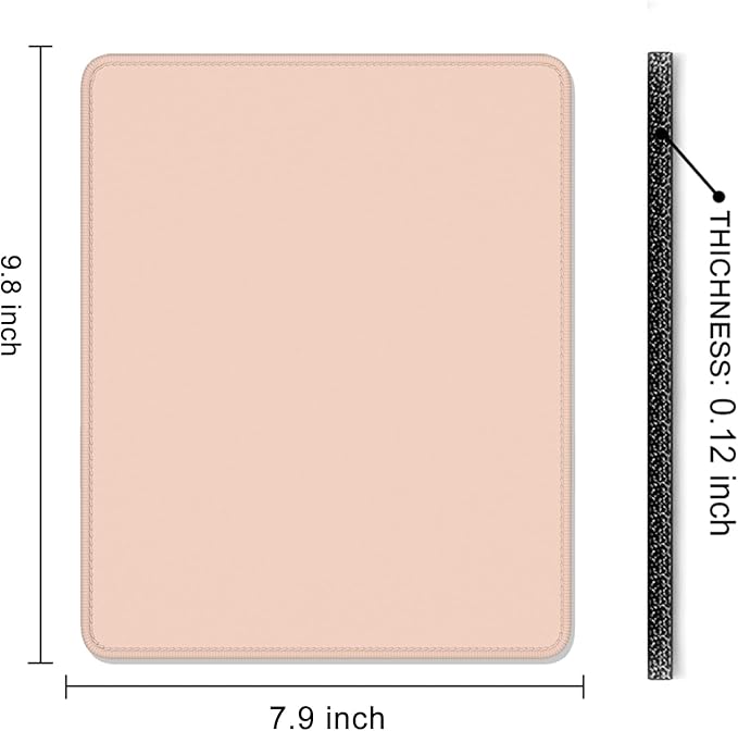 Auhoahsil Mouse Pad, 12 x 10 Inch Square Mousepad, 3mm Thick Rubber Mouse Mat with Pretty Design, Premium-Textured Non-Slip for Gaming Work Office Wireless Mouse Men Women, Orange Pink