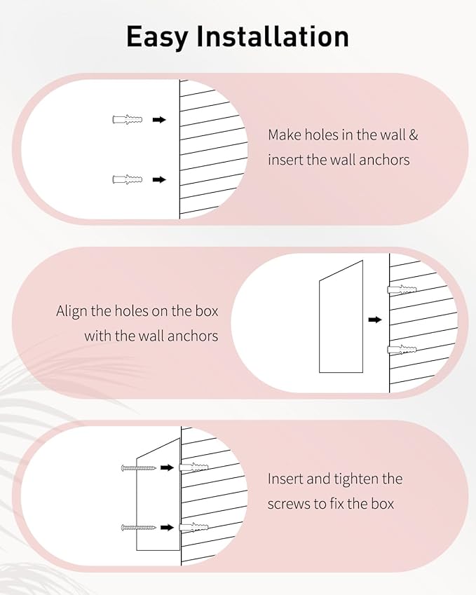 Uniclife Pink Metal Wall Mounted Mailbox with Top Slot, Key Drop Box with Combination Lock for Outside, Donation Box Collection Boxes, Safe Suggestion Boxes, Steel Cash Drop Chest