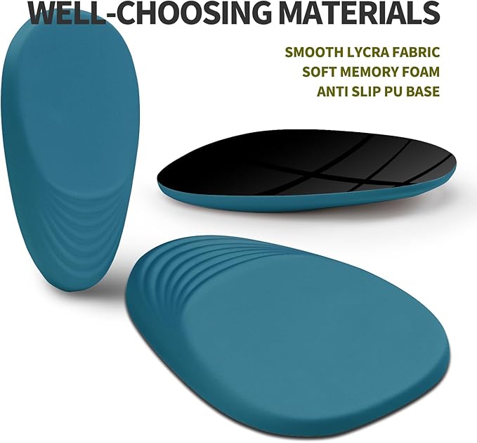 Hokafenle Ergonomic Mouse Pad Wrist Support, Terraced Slope Carpal Tunnel Wrist Pad for Mouse with Unibody Memory Foam, Wrist Rest Pain Relief Mousepad (Turquoise, 11.8x7.9 in)