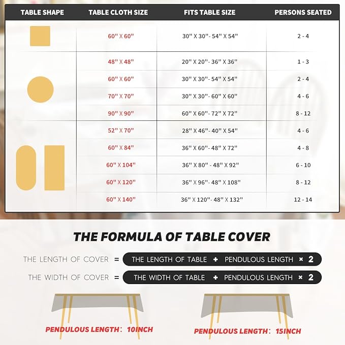 Horaldaily Christmas Tablecloth 70×70 Inch Round, Poinsettia Golden Ribbon Washable Table Cover for Party Picnic Dinner Decor