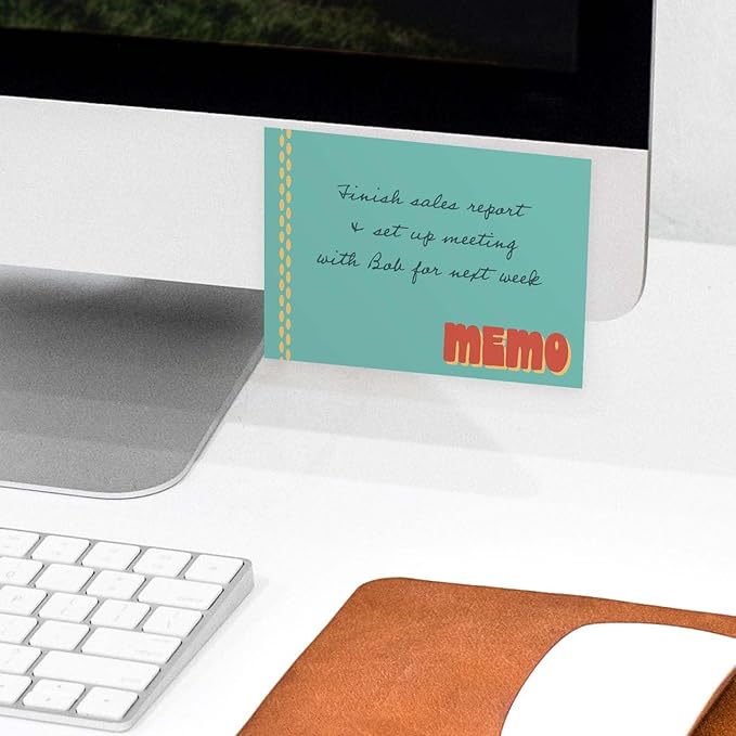 Retro Sticky Note Pads / 4" x 3" Groovy Sticky Notes/Set of 6 Pads / 50 Sheets Per Pad/Trendy Gift Idea/Made in The USA