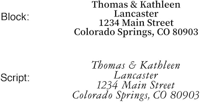 Christmas Designs Rolled Personalized Return Address Mailing Labels with Dispenser, Set of 500, 5 Designs, Small ¾ x 2½ Inch Size, Custom Self-Adhesive Sticker Roll, by Colorful Images