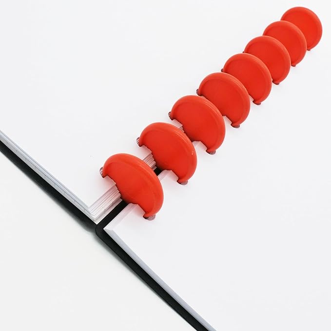 100pcs Discbound Notebook Discs DIY Planner Accessories fits for Tul,Levenger,Arc,Happy Planner,Talia(Red,0.7inch/18mm)