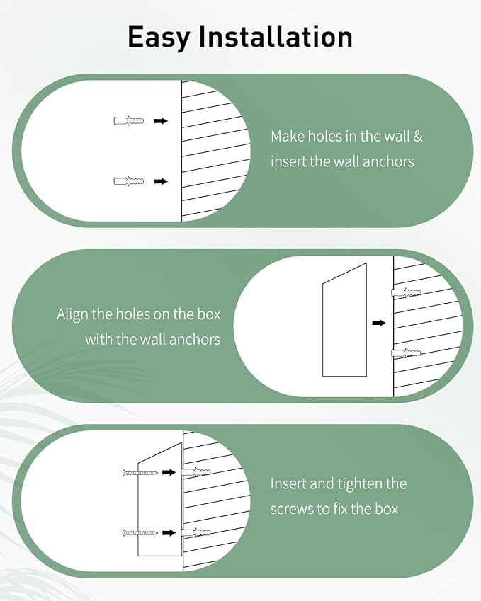 Uniclife Green Key Drop Box for Outside, Metal Safe Suggestion Box with Key Lock, Collection Boxes Donation Chest, Wall Mounted Mailbox with Top Slot, Steel Cash Drop Chest for Home Office Business