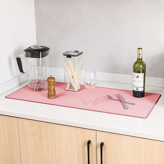 ALOANES Waterproof Mouse Pad with Durable Stitched Edge, XL Gaming Keyboard Pad, Non-Slip Rubber Base Mouse Mat, Extended Desk pad for Gamer, Office & Home, Dark Rose Mousepad 31.5''x 11.8''x 0.12''