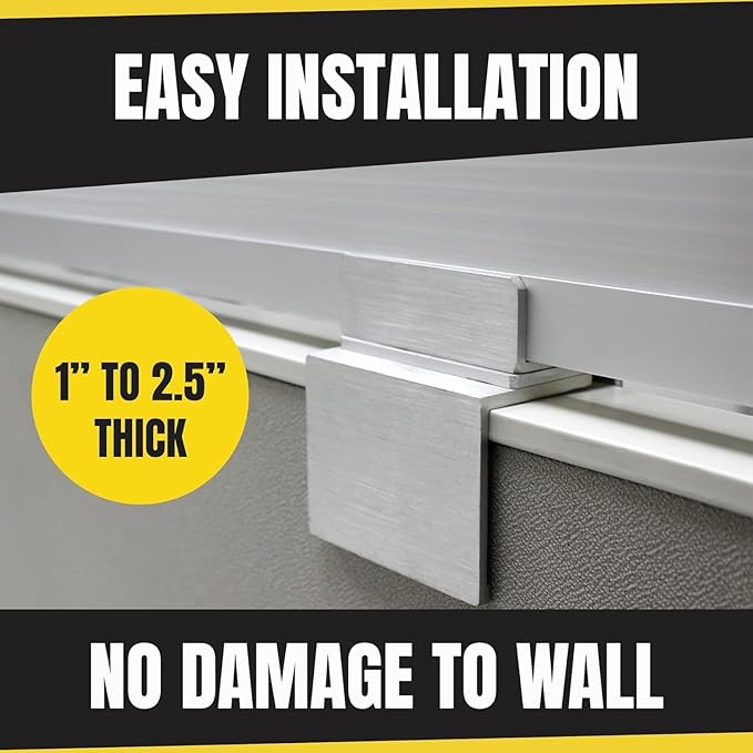 OBEX Privacy Screen & Office Panel Extender for Office Cubicles, Polycarbonate Desk Privacy Panel & Divider for Office Cubicle, 24" x 48", White