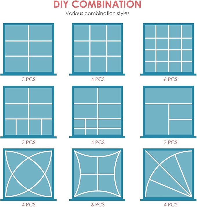 40Pcs Drawer Dividers, Adjustable Drawer Organizer for Socks, Underwear, Makeup, Can Help Tidy Kitchen, Bedroom, Dresser White