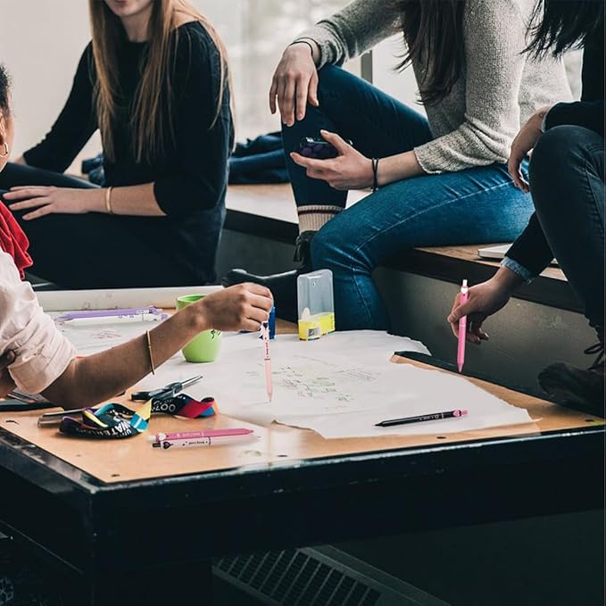 ELANE 5 Pcs Colorful Gel Pens,0.5mm Fine Point Quick Dry Black Ink Pen for Journaling Note Taking Writing, High-End Series Pens for Gifts for Doctor Nurse Teacher Students(Multicolor Heart)