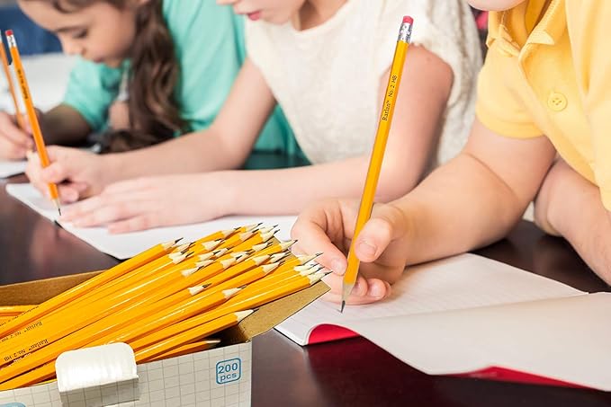 Rarlan Wood-Cased #2 HB Pencils, Pre-sharpened, 200 Count Bulk Pack