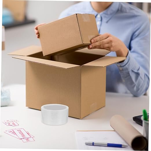 4 Rolls Heavy Duty Transparent Packaging Tape BOPP Adhesive Carton Sealing Tape Multipurpose for Industrial Shipping and Handling