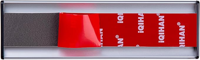 Set of 5 - Nameplate Holder for Wall Mount, 2.36'' x 8'' Curved Office Business Door Sign Holder-Silver