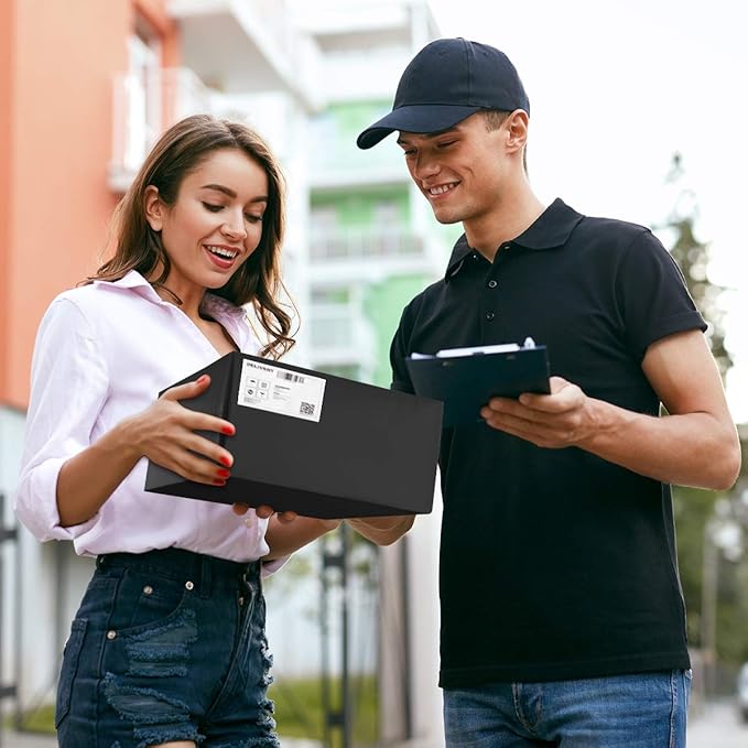 UCGOU Poly Mailers 14.5x19 Inch Black 200 Pack Large Shipping Bags #7 Strong Thick Mailing Envelopes Self Sealing Adhesive Waterproof and Tear Proof Boutique Packaging Postal for Clothing