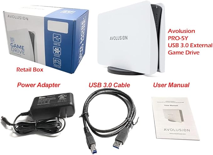 Avolusion PRO-5Y Series 16TB USB 3.0 External Hard Drive for WindowsOS Desktop PC/Laptop (White) (Renewed)