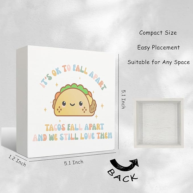 Mental Health Wood Sign - Funny Classroom Mental Health Wood Signs, School Counselor Office Decor, Therapy Office Calm down Corner Decor, 5 X 5 Inches