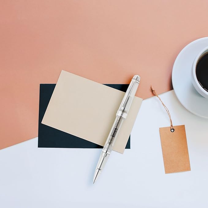 Cross Bailey Light Translucent Clear Resin with Bright Chrome Internal Mechanism and Chrome-plated Appointments Ballpoint Pen