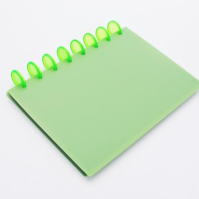 100pcs Discbound Notebook Discs DIY Planner Accessoriesfits for Tul,Levenger,Arc,Happy Planner,Talia(Transparent Green,1.26 inch/32mm)