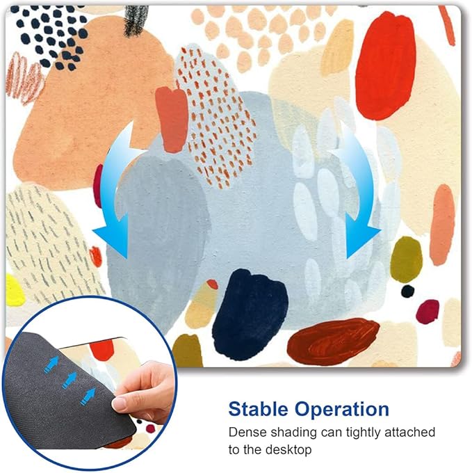Mouse Pad, Multi Color Abstract Art Mouse Pad, Square Non-Slip Rubber Personalized Computer Mouse Mat, Waterproof Cute Desk Mousepad for Gaming Office Laptop Home