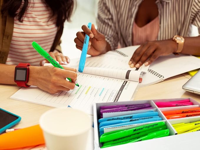 Madisi Highlighters, Chisel Tip, Assorted Colors, Bulk Pack, 84-Count