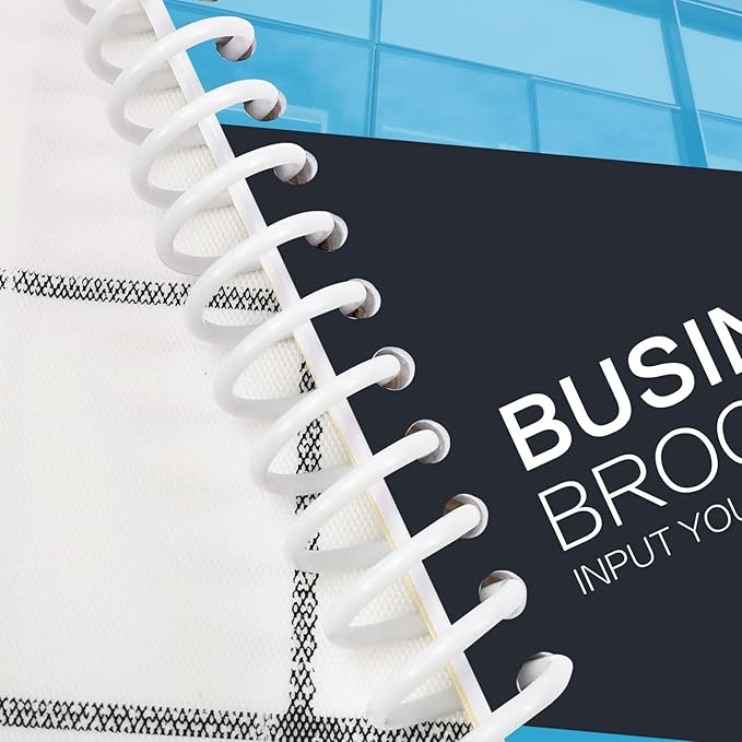 Rayson 1inch Plastic Spiral Binding Coil, 210 Sheets Capacity, 4:1 Pitch 25.4mm White Coil Binding Spines for Business and Educational Purposes, Pack of 50