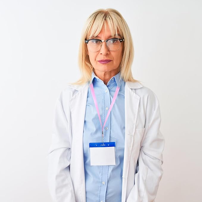 Pink Lanyards Bulk 50 packs Lanyards for ID Badges,Lanyards with Swivel Hook Clips for Name Tag Lanyard ID Holder