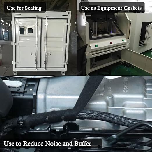 Neoprene Rubber Strips Self Adhesive Solid Rubber Sheets, Rolls & Strips for DIY Gaskets Crafts Pads Seals Warehouse Flooring Neoprene Sheet with Adhesive Backing (1" Wide x 1/8" Thick x 20' Long)