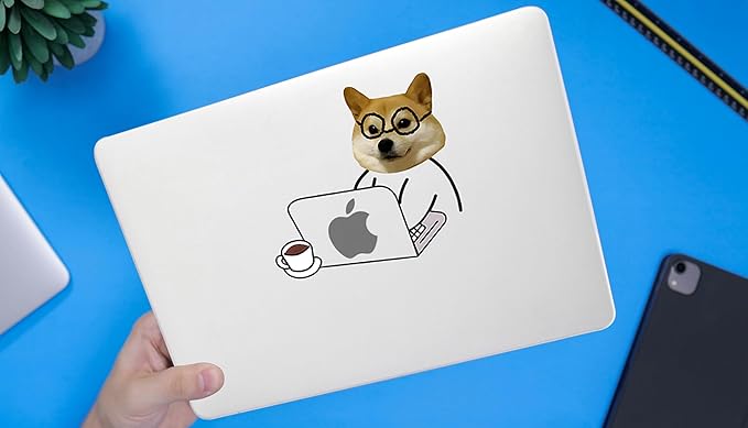 DTangLsm for MacBook Air 13 inch Case 2025 2024-2022 M4 M3 M2 A3240 A3113 A2681, Cute Plastic Hard Shell Cover for MacBook Air 13.6 inch Case Dog Mac Book Air M2 Cover+Keyboard Skin, Hard-Working Dog