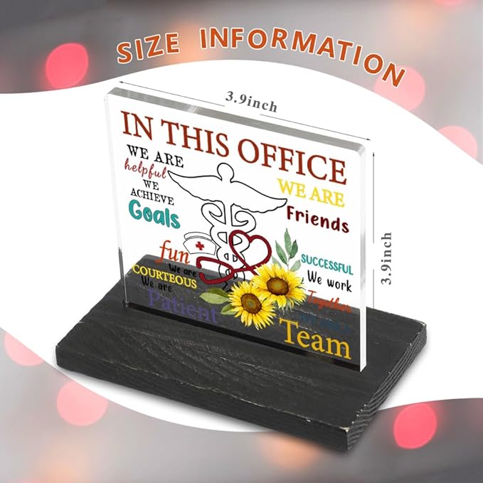 Teamwork Gift for Doctor Nurse, Inspirational Positive Quotes Decor for Medical Office Women Colleagues Team, In This Office We Are Passionate Teamwork, Best Team gifts Decorative Signs-DX339