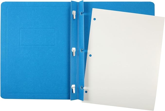 Oxford Title Panel and Border Front Report Covers, Light Blue, Letter Size, 25 per Box, (52501EE)