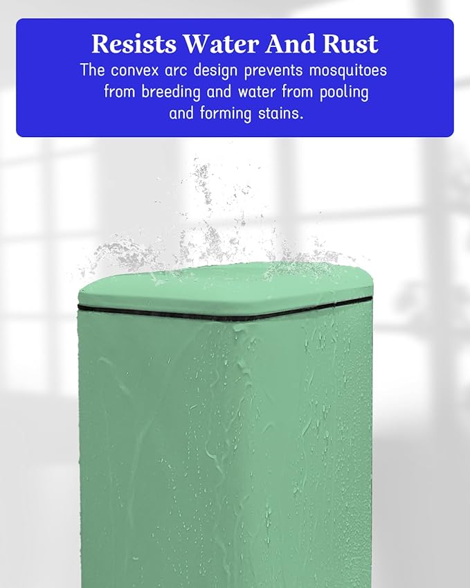 Bathroom Trash Can with Lid,5 Liter / 1.3 Gallon Small Trash Can with Removable Liner Bucket, Soft Close lid & Step Pedal, Stainless Steel Trash Bin for Bathroom,Bedroom,Home Office, Green