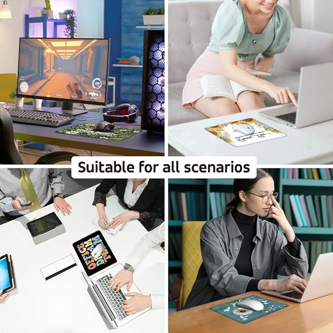 I Don't Know, I Just Work Here Square Mouse Pad, Non-Slip Rubber Base Mouse Mat for Office Home Work Game Study, Funny Sarcastic Gifts, Funny Office Mouse Pad for Man Woman Boss Coworker