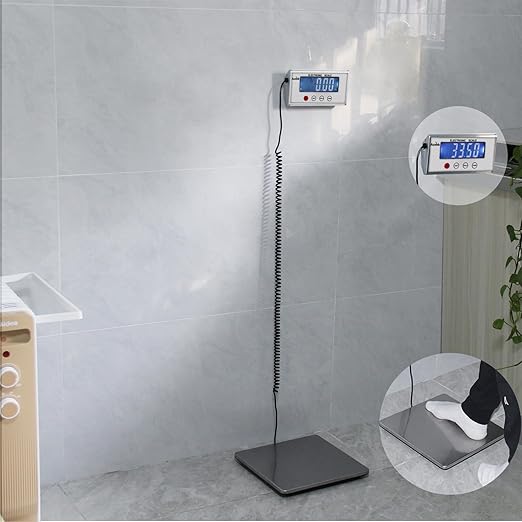 Digital Shipping Scales 440 pounds, Stainless Steel Heavy Duty Postal Scale for Warehouses, Homes, Offices, and Courier Companies, Including Product Manuals and adapters