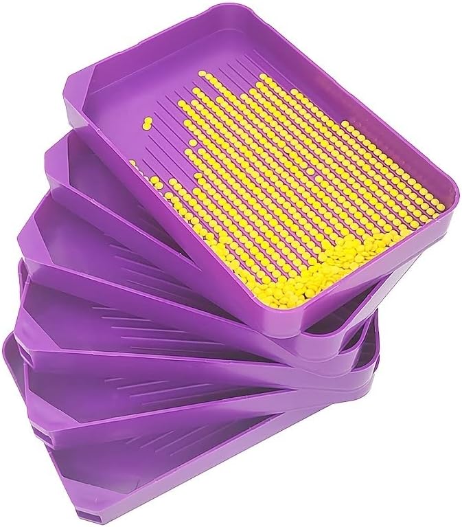 KTCLCATF DIY Diamond Painting Tools and Accessories Kits Multiple Sizes Painting Pens for Adults to Make Diamond Art Craft Tweezers Glue Diamond Correction 28 Girds Storage Box (Purple25PCS)