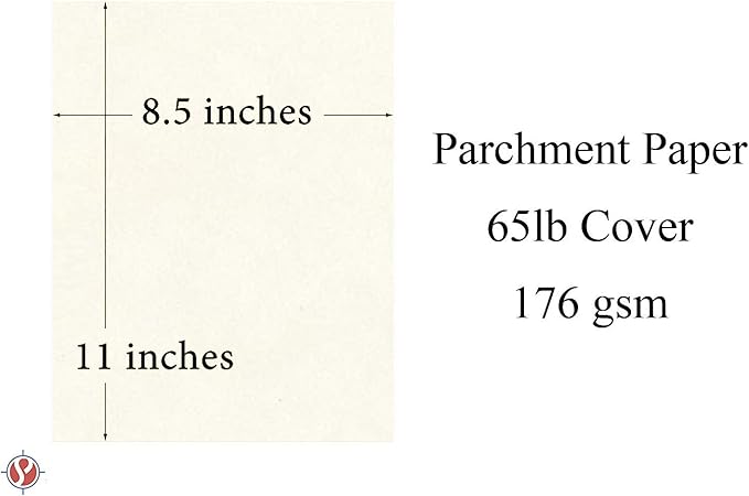 New White Stationery Parchment Recycled Paper | 65Lb Cover Cardstock | 8.5” x 11” Inches | 50 Sheets Per Pack