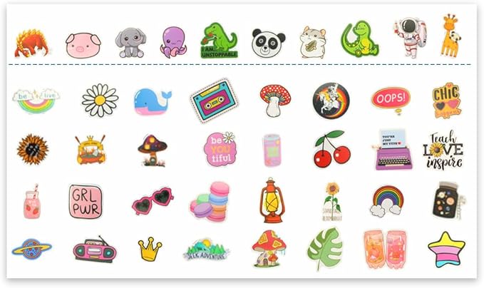 450 PCS Stickers for Water Bottles, Laptop, Waterproof, Cute Design for Kids, Teens, Luggage.Girls.Cute Colorful Waterproof Stickers