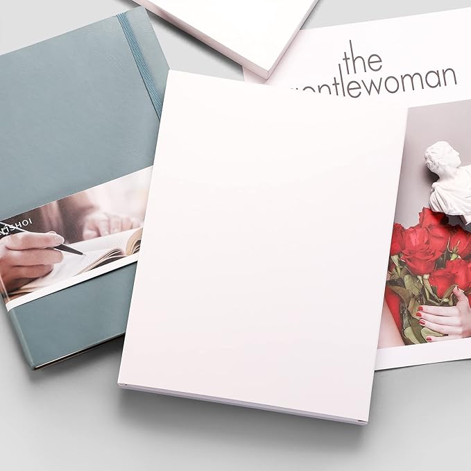 EMSHOI Dotted Journal Bullet Notebook,192 Numbered Pages B5 Large Dot Grid Composition Notebook with 100gsm Thick Dotted Paper, Softcover Leather, Inner Pocket, 7.48"x10.15"-LightBlue