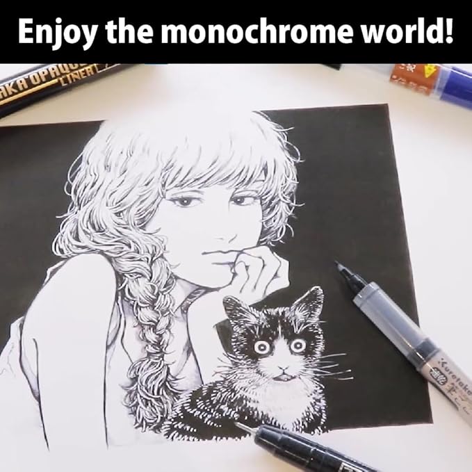 Kuretake Zig Inktober pen set, for Illustration, Manga Drawing, Lettering and Calligraphy, Professional Artist, Made in Japan (Special No.2(5pcs.))