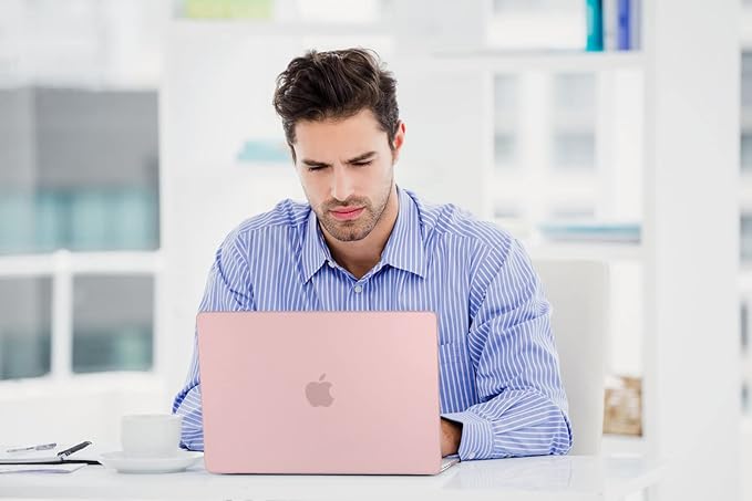 Teryeefi Matte Case for MacBook Pro 16 Inch A3403 A3186 A2991 A2780 A2485 (2025 2024 2023 2022 2021 Release) - Protective Hard Shell Cover for MacBook Pro 16" M4/M3/M2/M1 Pro/Max Chip-Chalk Pink