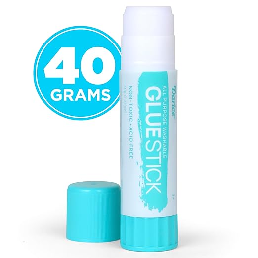 Darice 12 Jumbo Glue Sticks, 1.4 Oz All Purpose Stick Glue, Strong Hold, Easy Stick, Quick Drying, Non-Toxic, Scrapbooking, Back to School Supplies, Home, Office